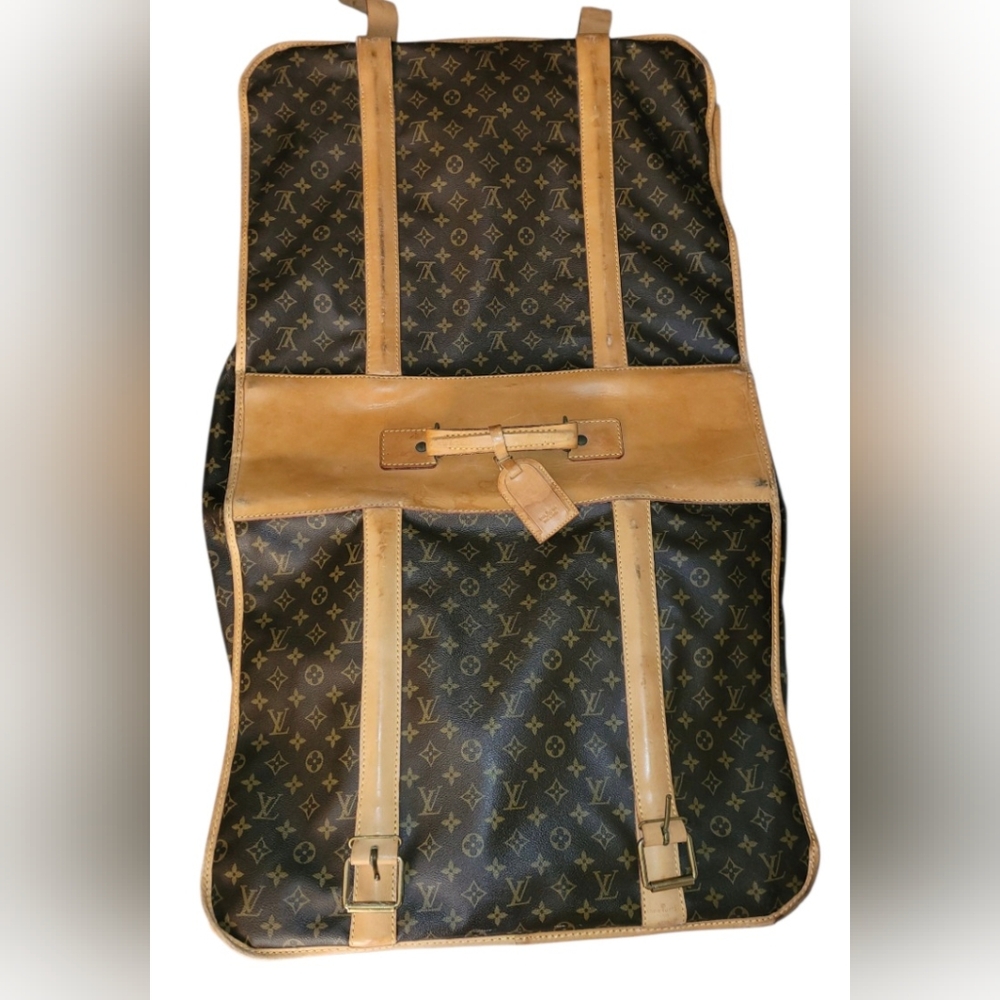 Louis VuittonVintage Luxury Brown and Tan Monogram Logo Large Travel Bag